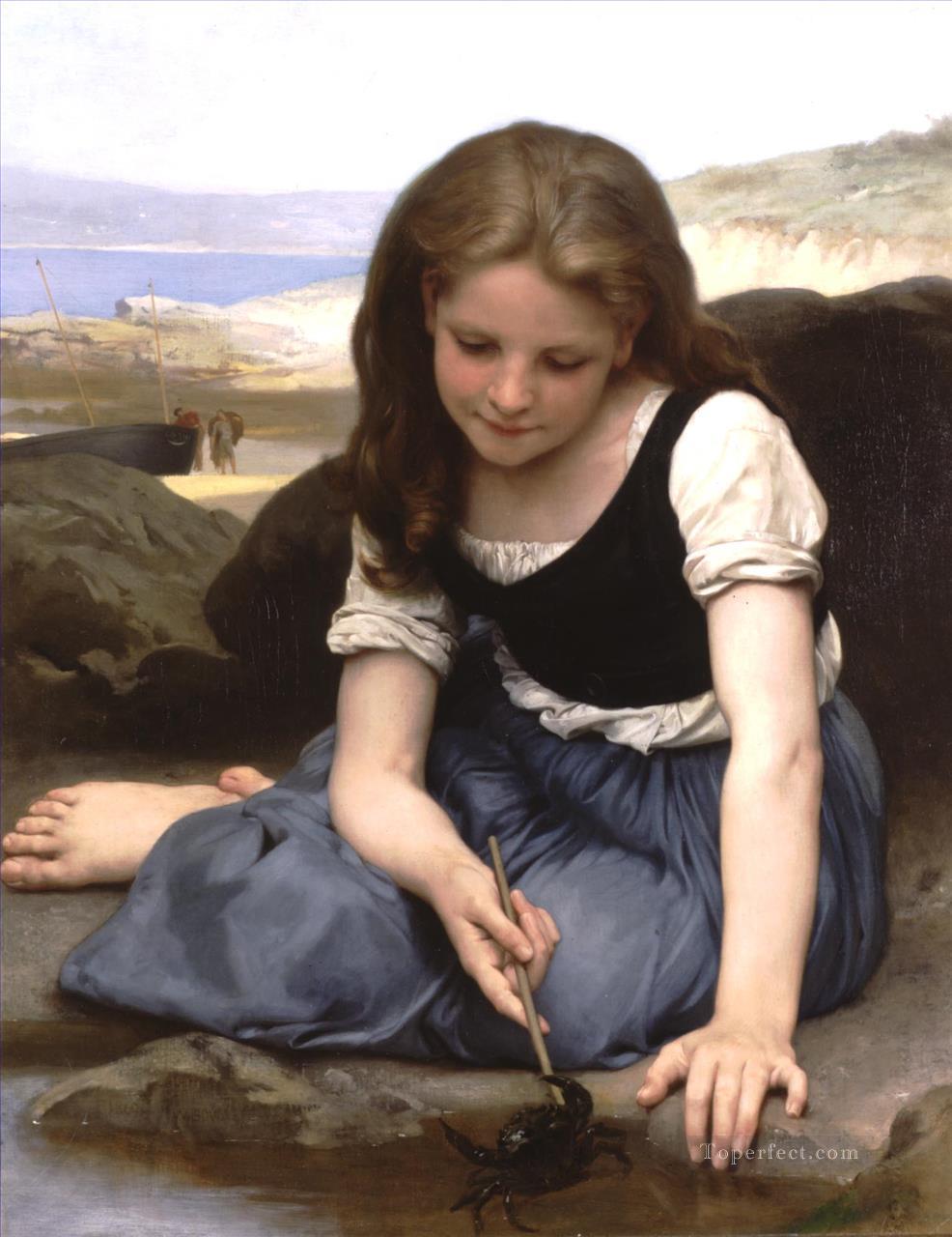 Le Crab Realism William Adolphe Bouguereau Oil Paintings
